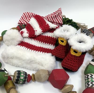 Christmas Baby Booties