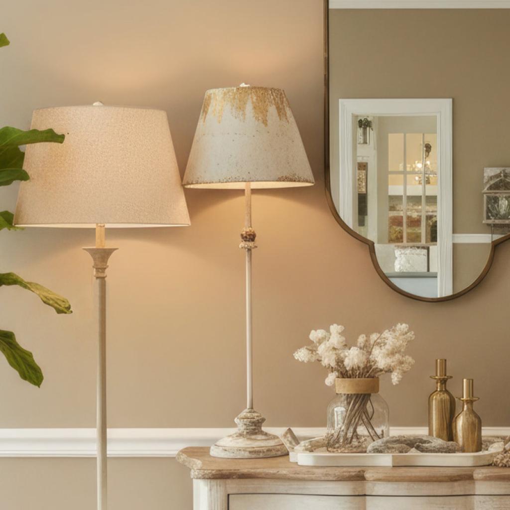 White & Gold Lamp 