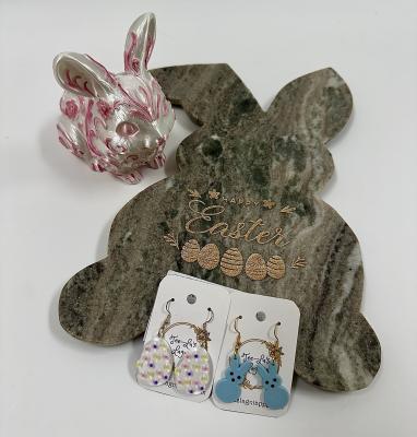 Laser Engraved Marble Bunny Board