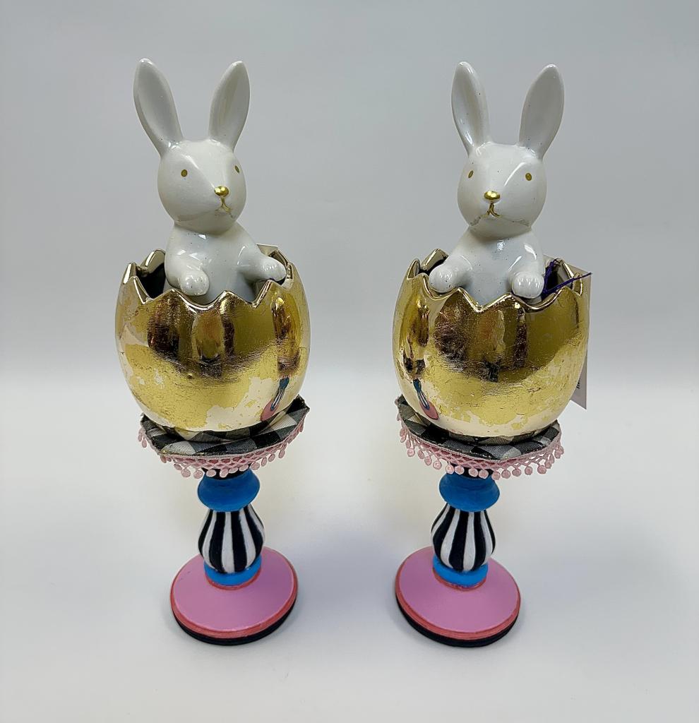 Easter Bunny Gold Egg Pair