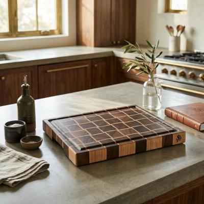 Maple and Walnut Basket Weave Cutting Board