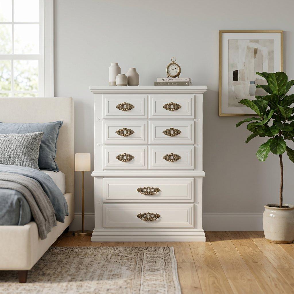 Riverside 5-Drawer White Chest