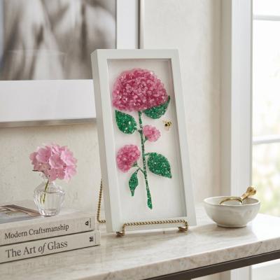 Pink Hydrangea Resin Shadow Box