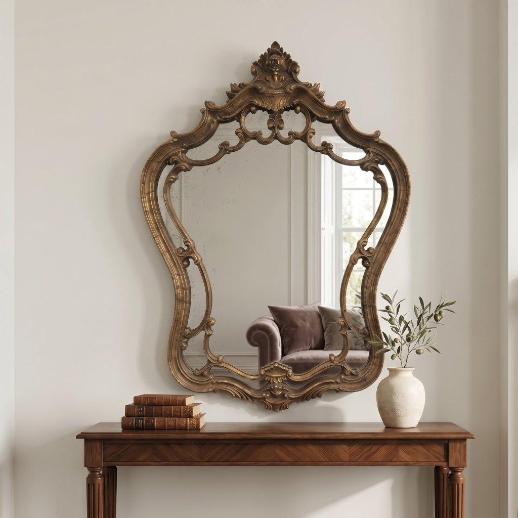 Ornate Gold French Style Wall Mirror