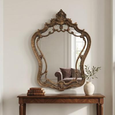 Ornate Gold French Style Wall Mirror