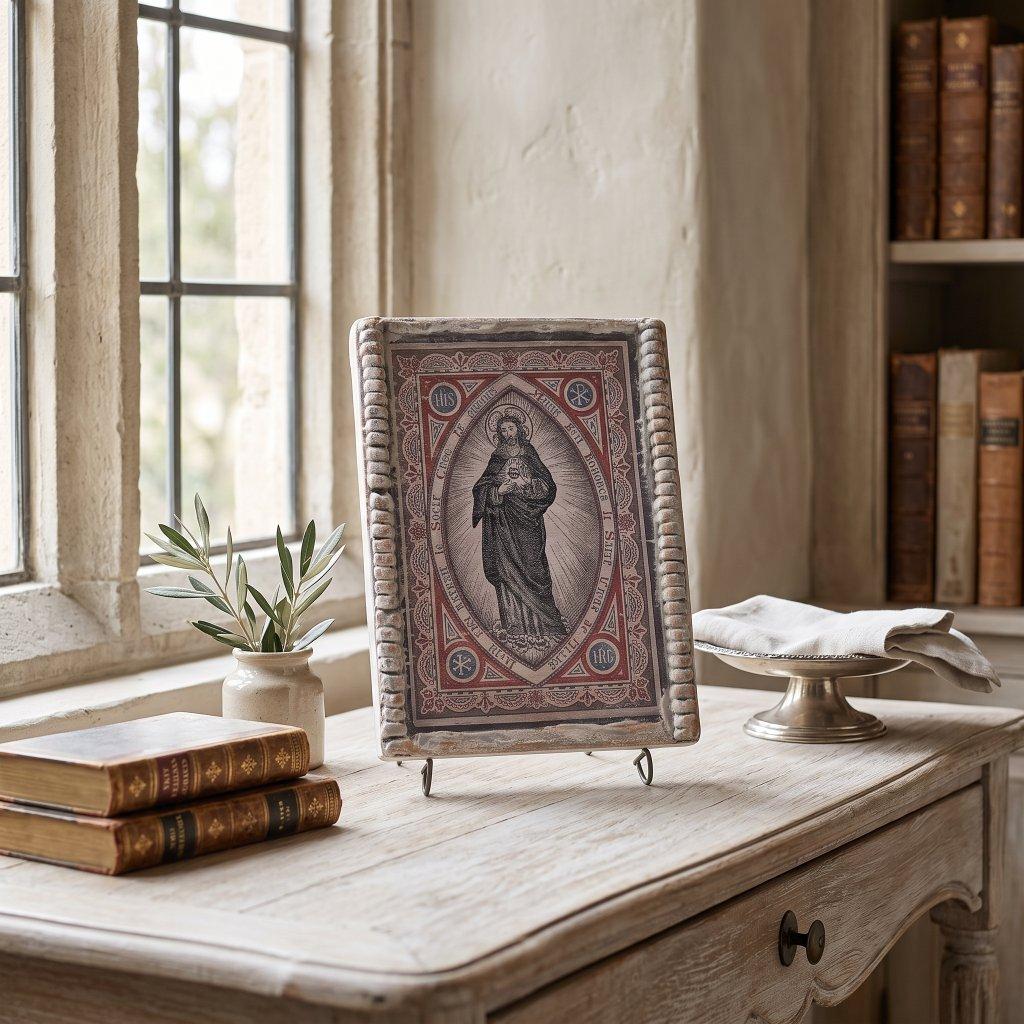 Double-Sided Religious Wood Plaque