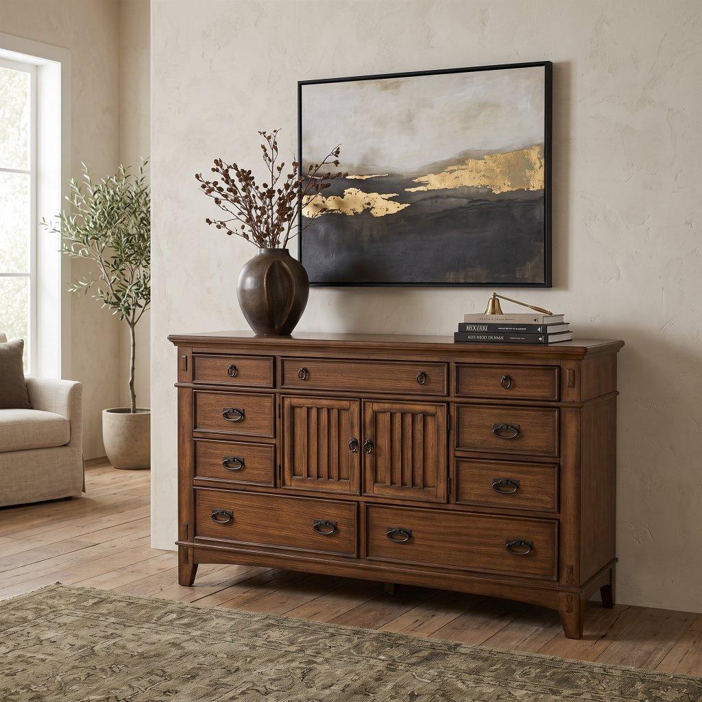 Kathy Ireland Home Oak Finish Dresser
