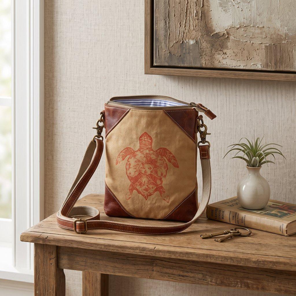 Clea Ray Turtle Passport Crossbody Bag